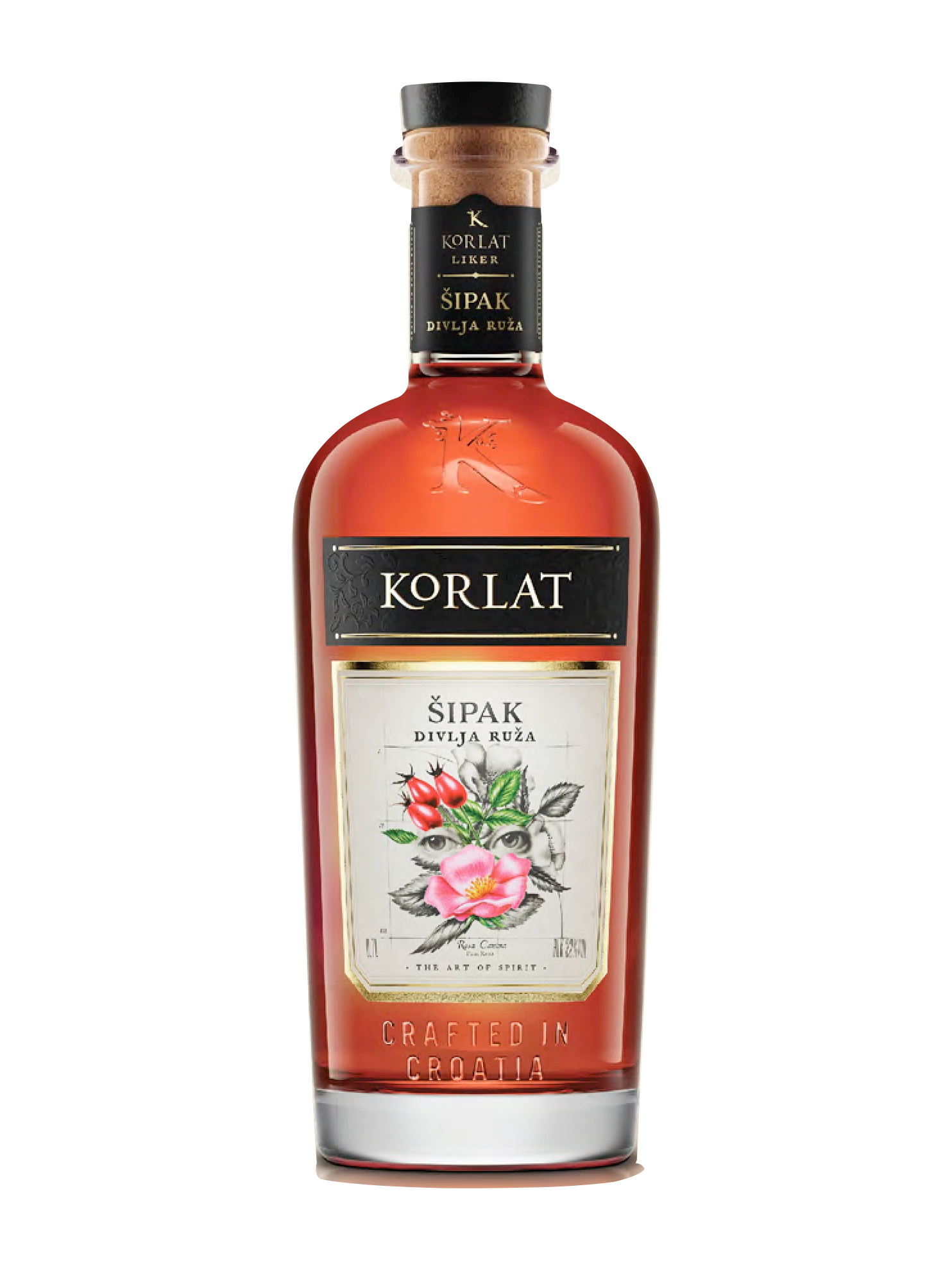 Korlat Hagebutte mit Wildrose 0,7L Likör Badel 1862 | Bodega Dalmatia