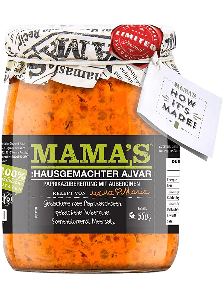 Mama´s hausgemachter Ajvar mild 550g⎢Bei Bodega Dalmatia kaufen!