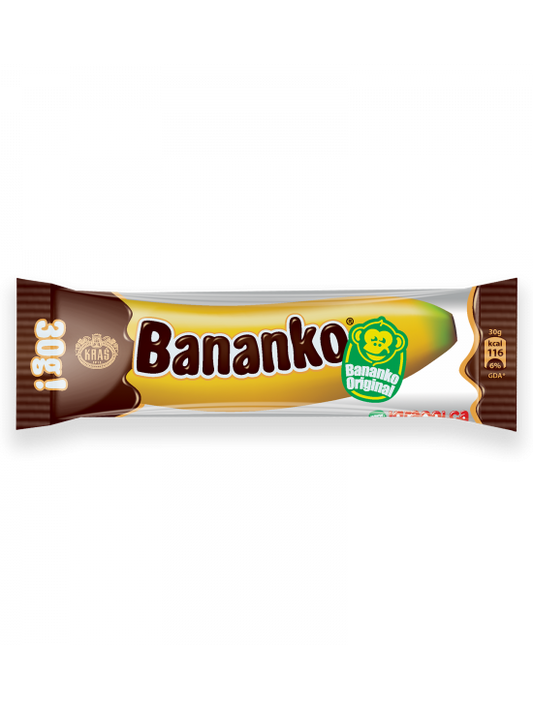 Bananko 30g Schokolade mit Bananenfüllung Kras Kroatien Bodega Dalmatia